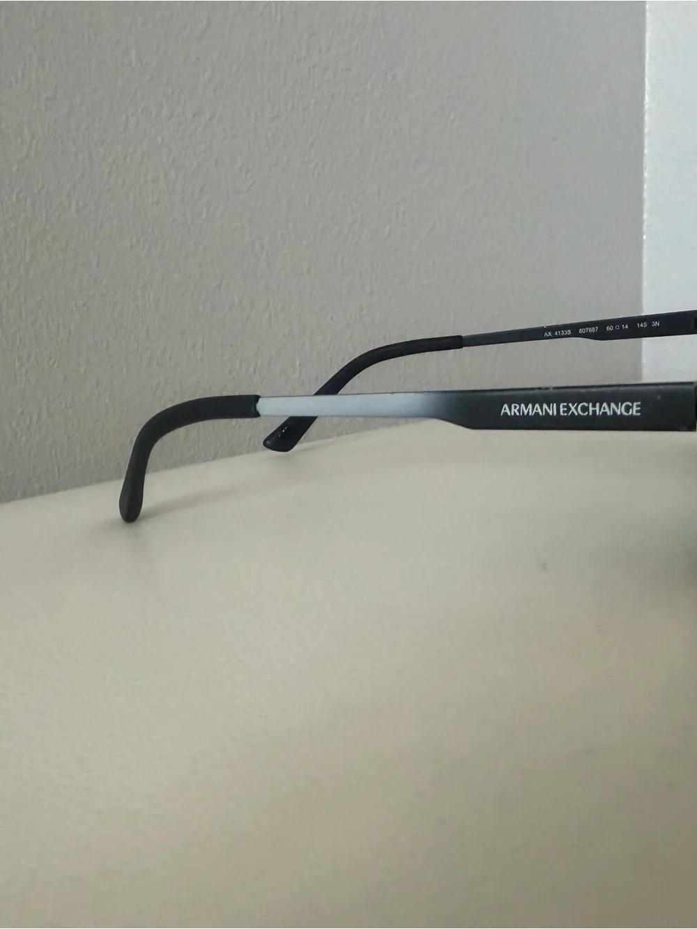 Armani Exchange Black Aviator Sunglasses with Dark Lenses